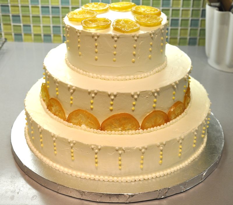 10 Easy Ways to Decorate Cakes - No Need to Be a Pro! candied lemons chocolate shapes cut out easy decorating baking weddings party birthday baby shower powdered sugar cocoa