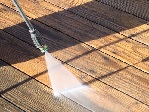Speed Cleaning - Use a Power Wash to Make your Deck Look Brand New cleaning spring summer washing wood dirt grime1