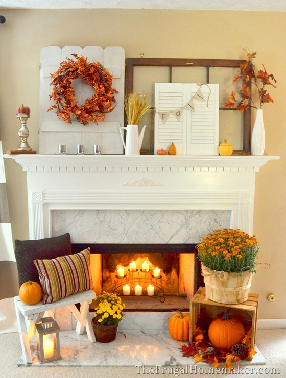 Mantle Decor 101: Take a Look at This Fall Fireplace 1