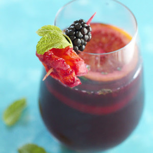 New Year's Sangria With Blood Orange, Mint, and Blackberries2