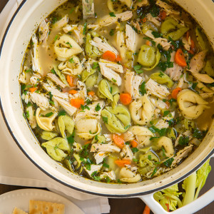 Not Your Ordinary Chicken Soup! Tortellini Chicken Noodle Soup With Italian Seasoning2