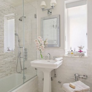 glass shower sliding door small bathroom decorating ideas