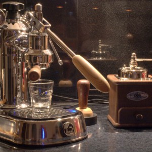 espresso machine history decor