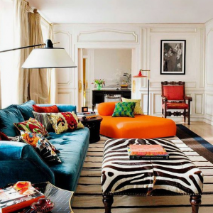 zebra ottoman fall living room decorating ideas