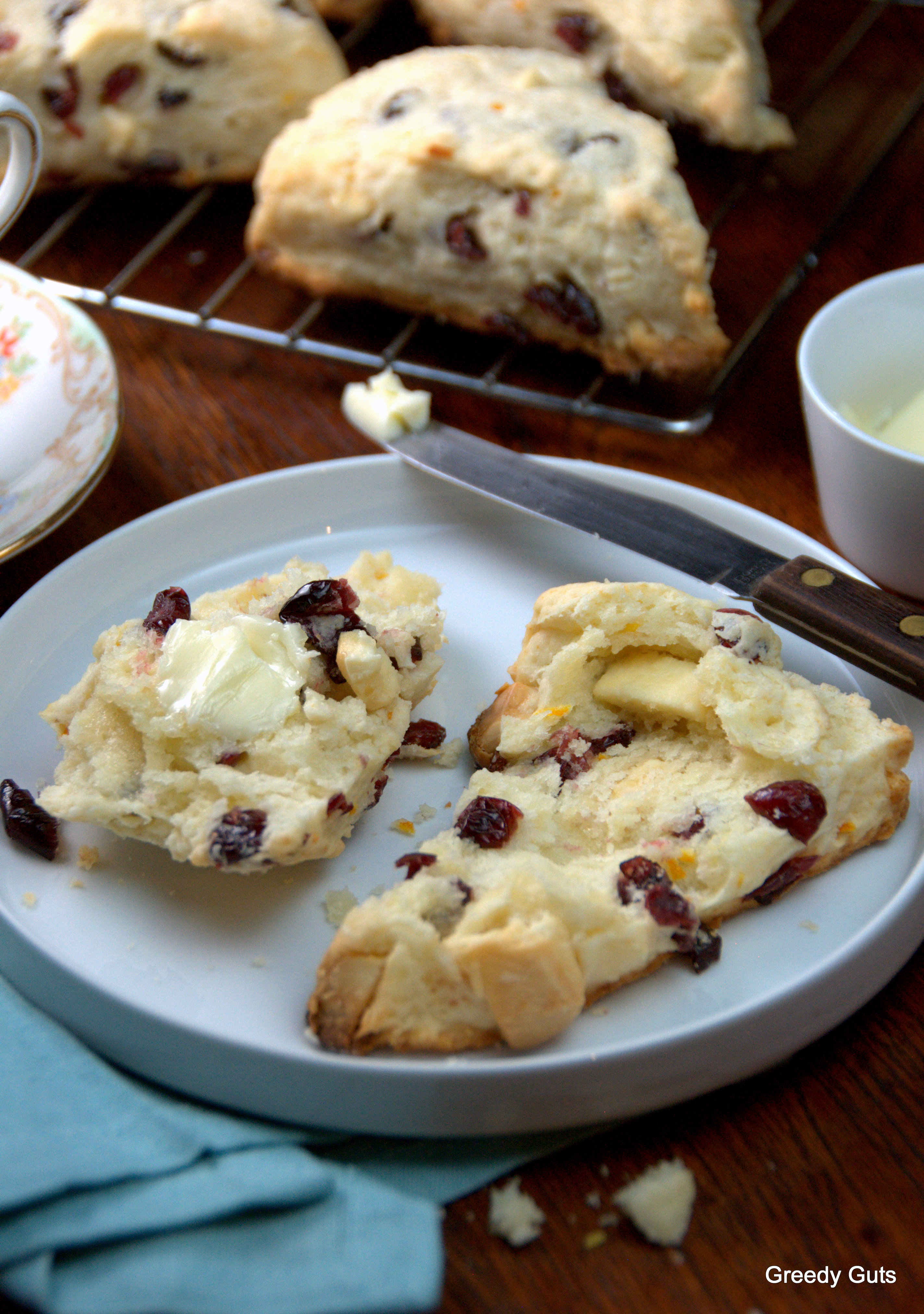 cranberry scones recipe easy baking breakfast brunch butter jam coffee tea