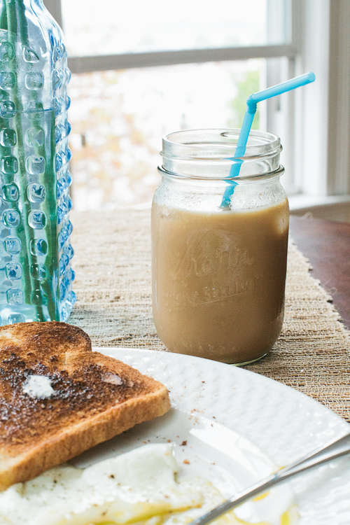 homemade iced coffee cream milk sugar easy