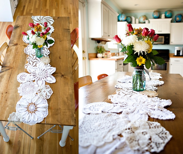 how to set a fun colorful table party bbq special occasion get together doily napkin rings plates plants