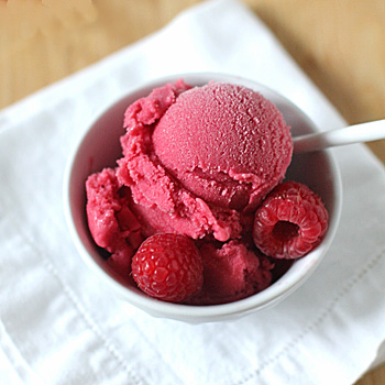 Raspberry sorbet no outlet ice cream maker