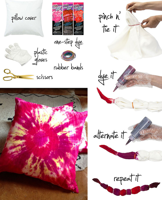 Make Your Own Pretty Tie Dye Pillows It S So Easy And Fun