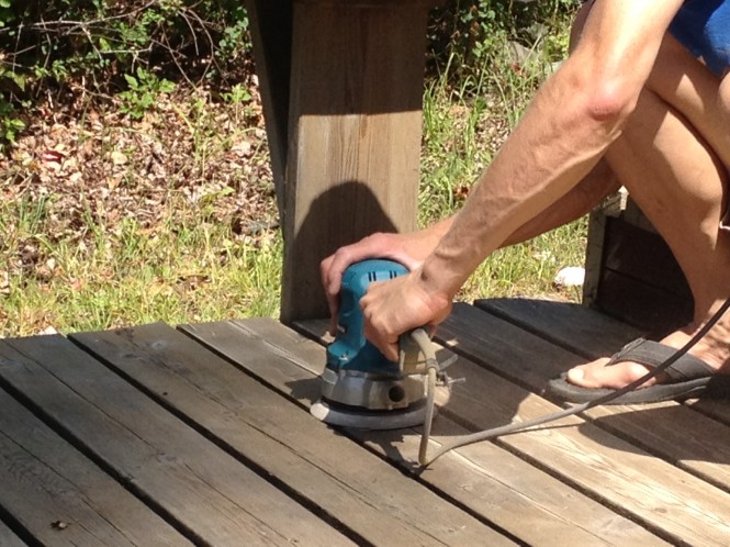 Speed Cleaning - Use a Power Wash to Make your Deck Look Brand New cleaning spring summer washing wood dirt grime3