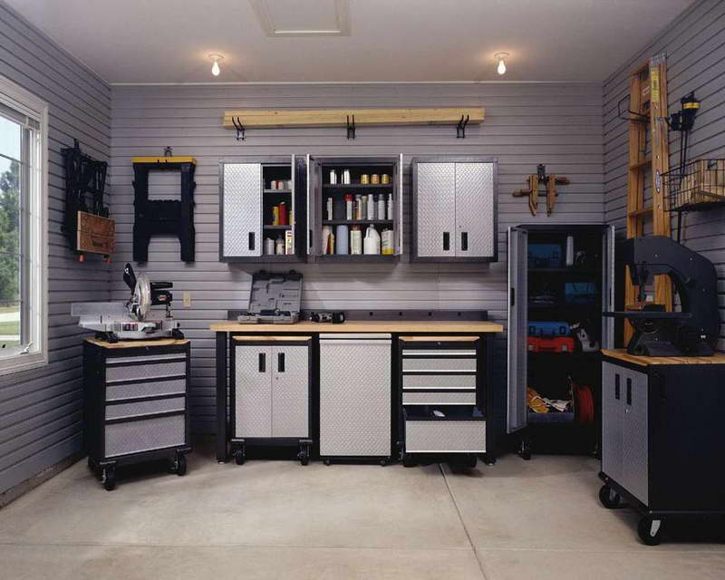 Oraganize Your Garage With These Simple Ideas and Storage Solutions shelves storage tidy organization5