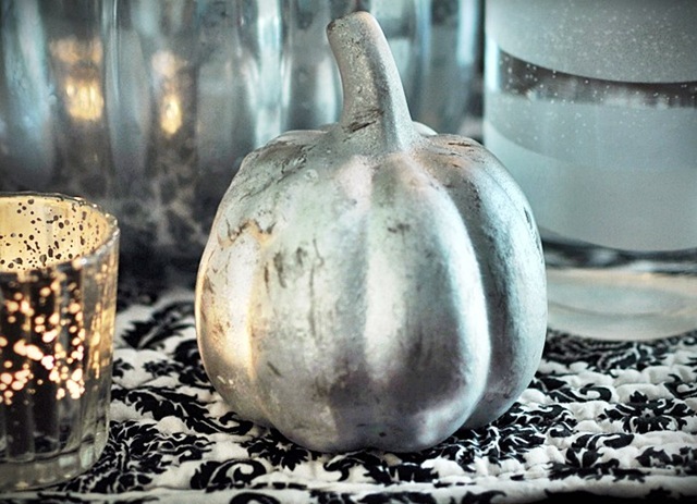 Make These Faux Mercury Glass Pumpkins Using Dollar Store Finds!9
