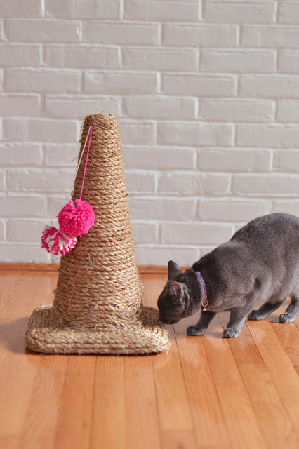 Pet DIY- Make a Cat Scratching Post Out of a Traffic Cone!1