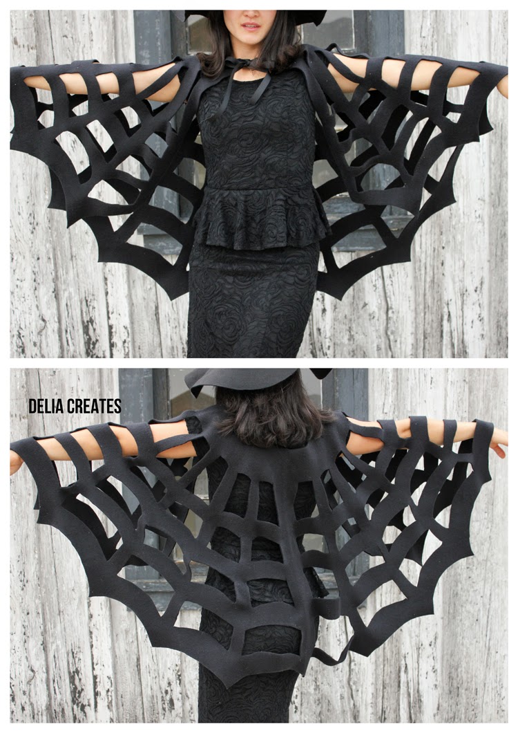 Halloween DIY: Make This No-Sew Spiderweb Cape!5