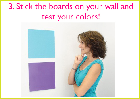 small wall paint sample boards no more paint chips how to test new all colors better housekeeper blog as seen on tv reusable