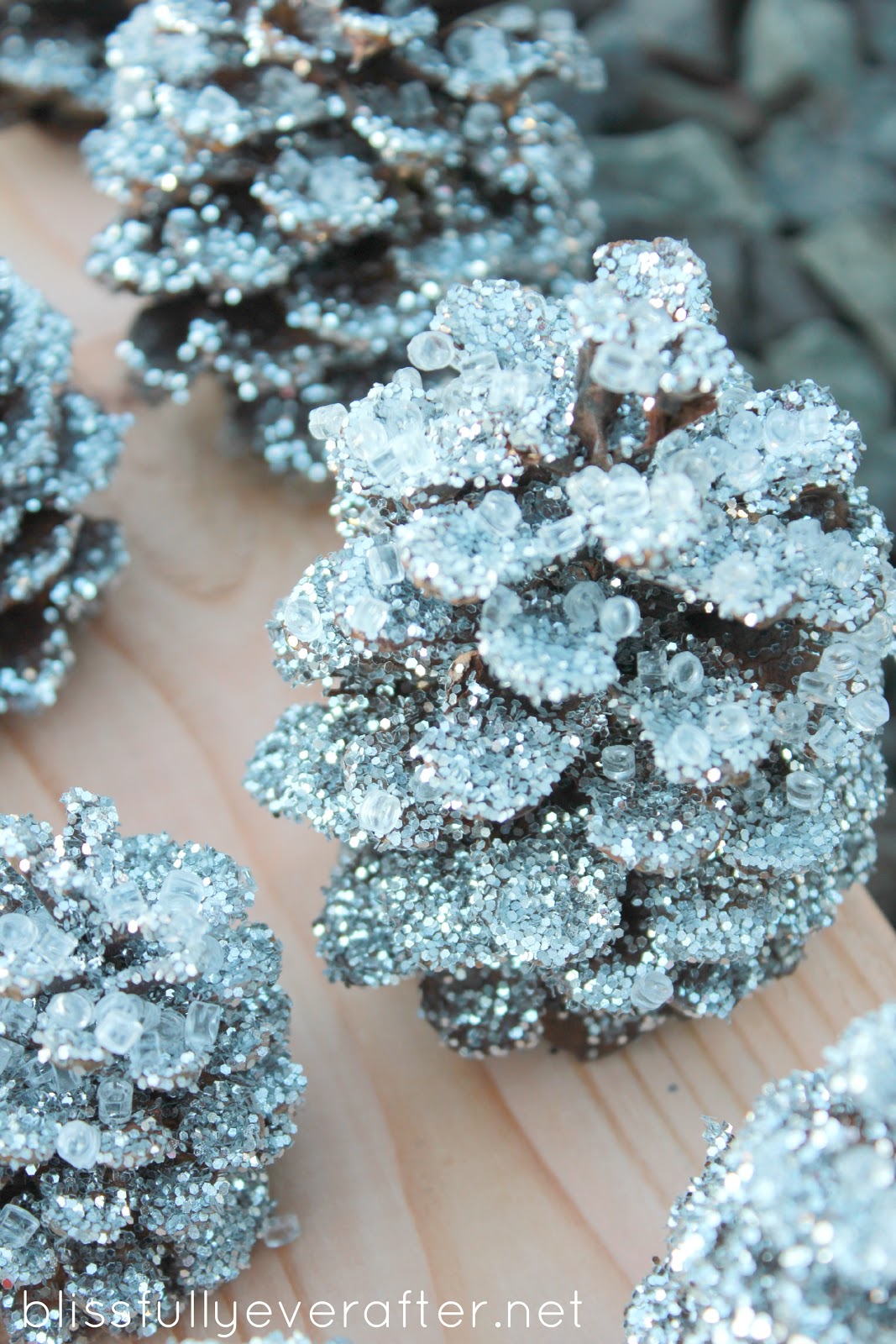 DIY: Glittery Pottery Barn Pinecones8