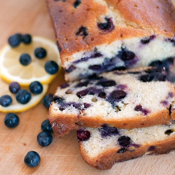 Easy and Quick Blueberry Bread With Lemon Glaze4