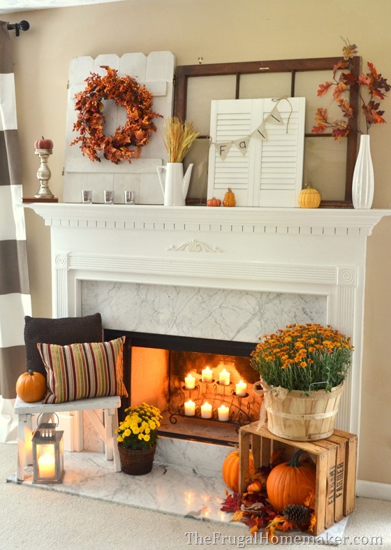 Mantle Decor 101: Take a Look at This Fall Fireplace 5