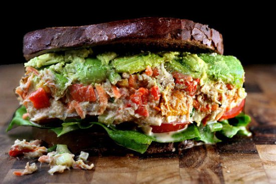 The ULTIMATE Chicken or Tuna Salad Sandwich Recipe! - It's Delicious!! grilled peppers celery mayo greek ranch garlic1