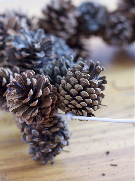 Holiday DIY: Easy Budget-Friendly Pine Cone Wreath christmas craft easy wire cheap5