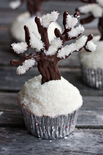 Let it snow, let it snow, let it snow! Easy Snowy Tree Cupcakes10