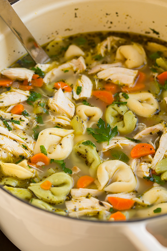 Not Your Ordinary Chicken Soup! Tortellini Chicken Noodle Soup With Italian Seasoning1