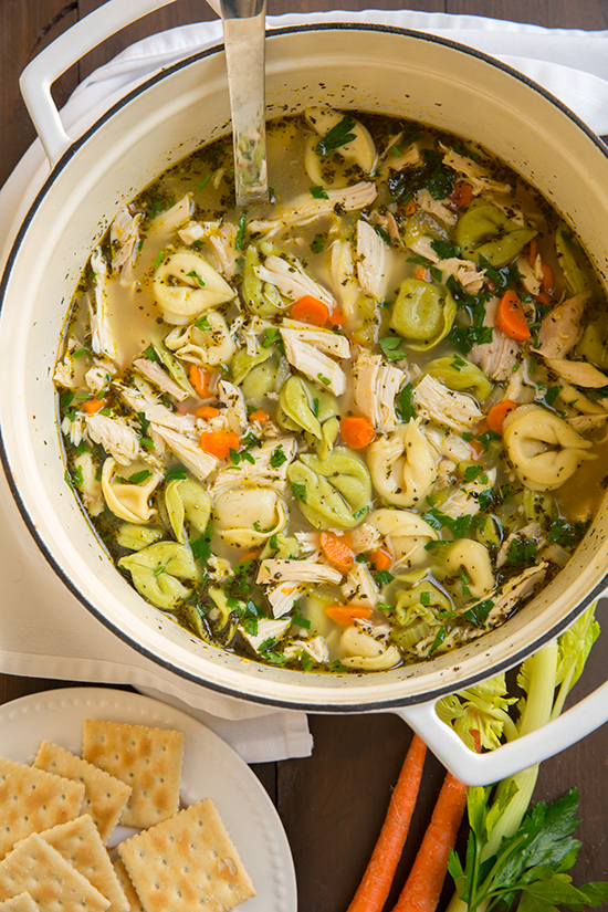Not Your Ordinary Chicken Soup! Tortellini Chicken Noodle Soup With Italian Seasoning2