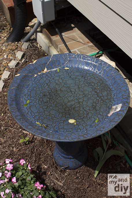 Give Your Old Birdbath a Makeover This Spring Using Old DVDs! 2