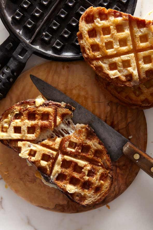 10 Different Ways You Can Use Your Waffle Iron - It's Not Just for Waffles Anymore! cheeseburgers brownies eggs sandwiches pizza pretzels hot dogs easy fast kids dorm cooking8
