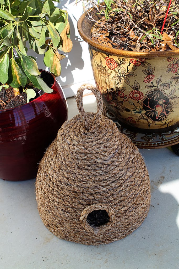 Rope Beehive / Bee Decor / Country Farmhouse Beehive Decor / Bumblebee Hive  / Spring Decor