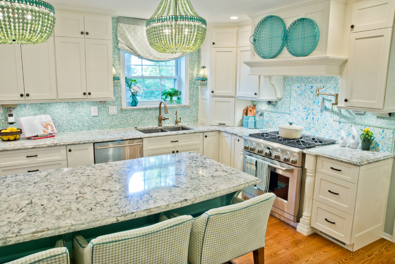 kitchen cabinets blue white decorating ideas