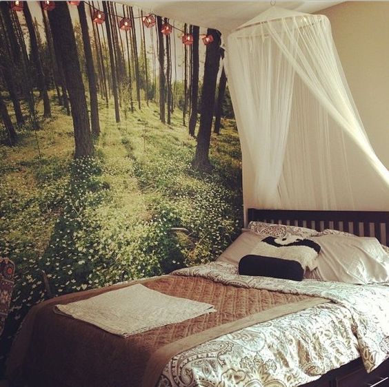 scenery wallpaper bedroom forest decorating ideas