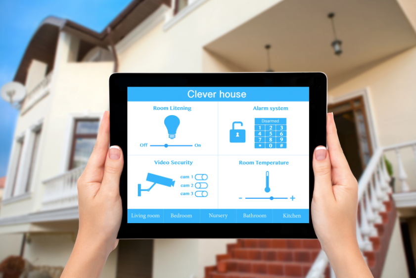 smart technology tablet in your home