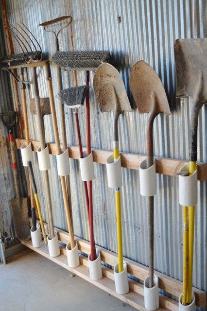 garage organizing shovles how to easy diy