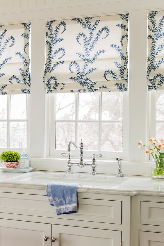 roman shades blinds in the kitchen easy diy decorating reno cheap budget ideas