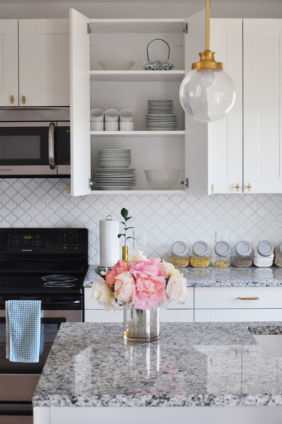 beautiful marble granite kitchen countertop decorating ideas