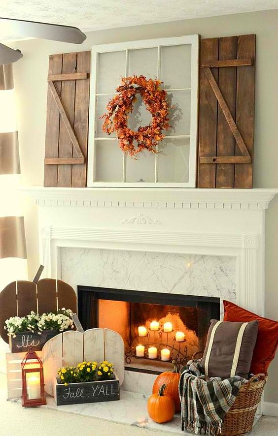 fall decorating living room ideas pumkins diy