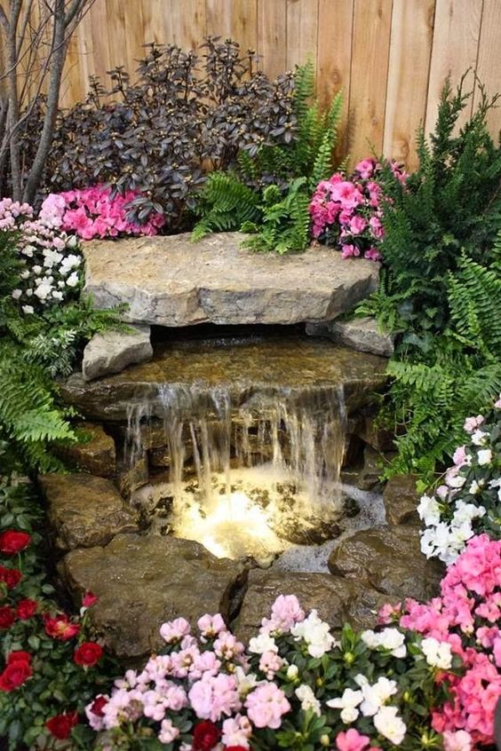 front yard fountain diy