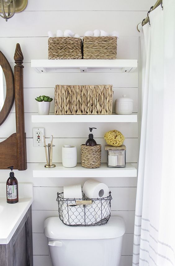 bathroom organization decor ideas baskets