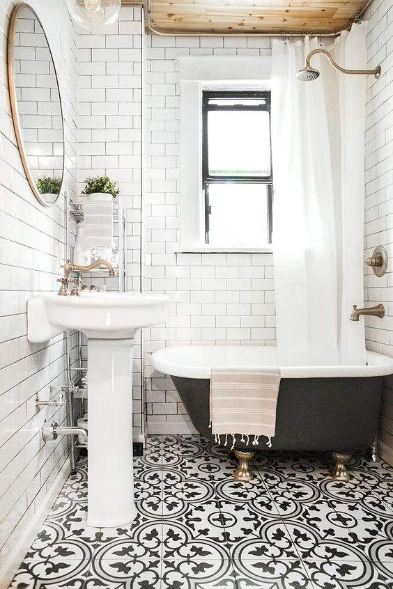 pretty bohemian bathroom tiles decor