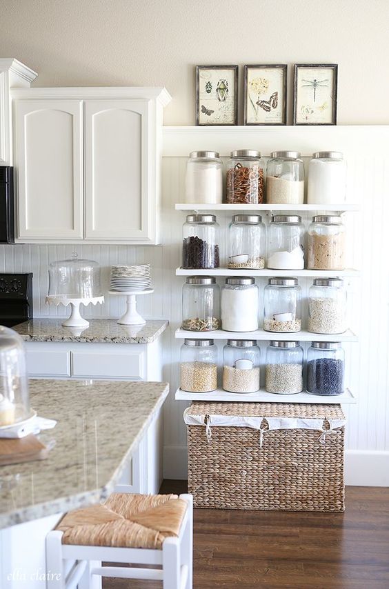 organized kitchen jars ideas