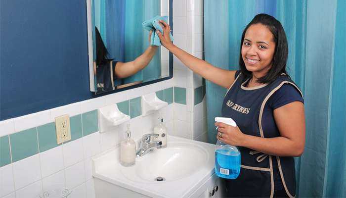 maid bathroom cleaning bacteria