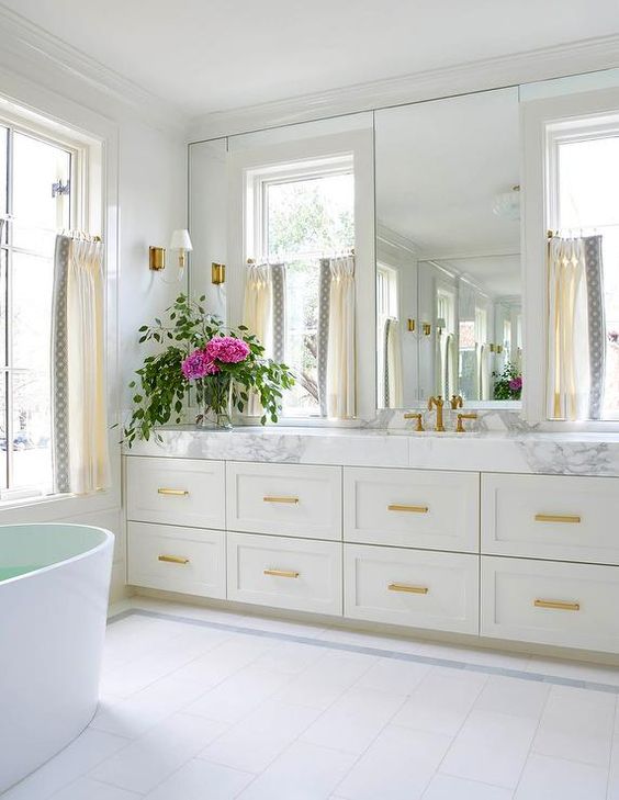 pretty bathroom reno ideas gold marble decorating