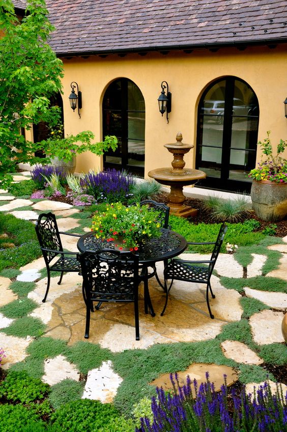 beautiful backyard patio mediterranean decor ideas