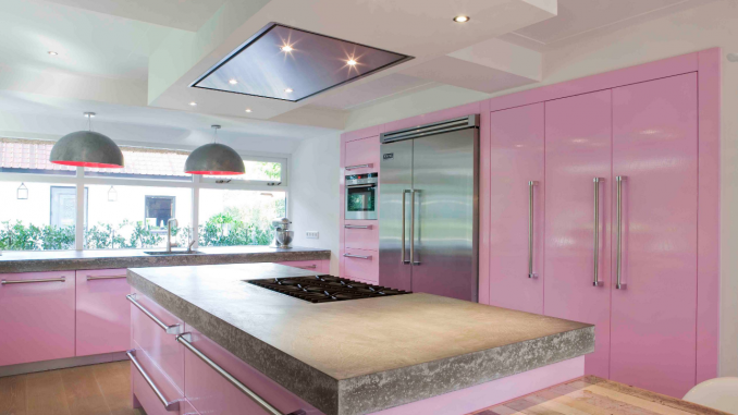 pink pastel style kitchen decorating ideas