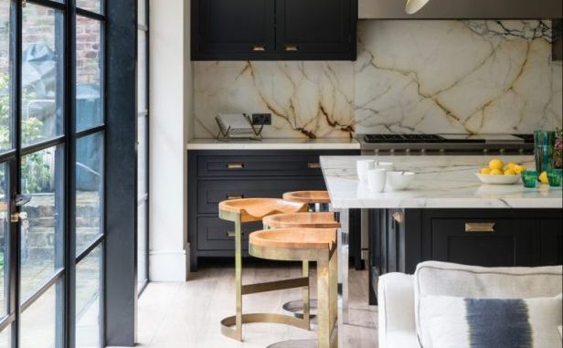 kitchen remodel gold marble