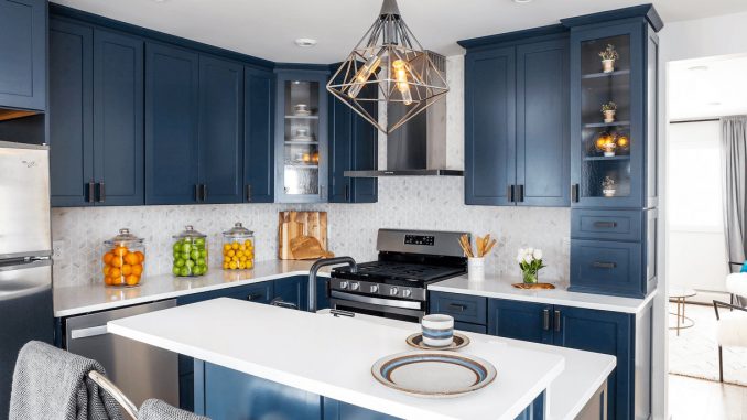 blue kitchen decorating dieas maximize your space