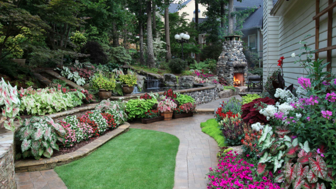 flower backyard landscaping ideas