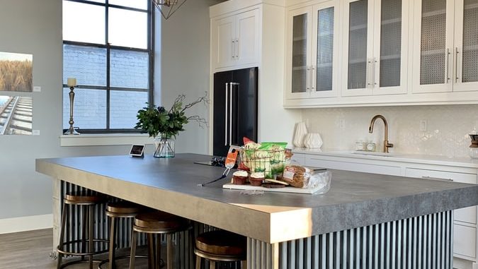 grey and gold kitchen decorating ideas industrial style